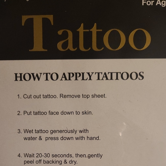 Stick-On Face Art Tattoo Sticker Matte Finish Peacock Cheetah Cat Deer 4 Sets - Picture 6 of 6